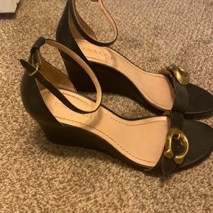 Coach wedge sandals originally $225. Worn only twice.